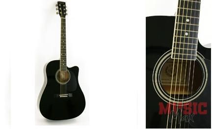 JOHNSON JAG-6200 C BLACK western gitár