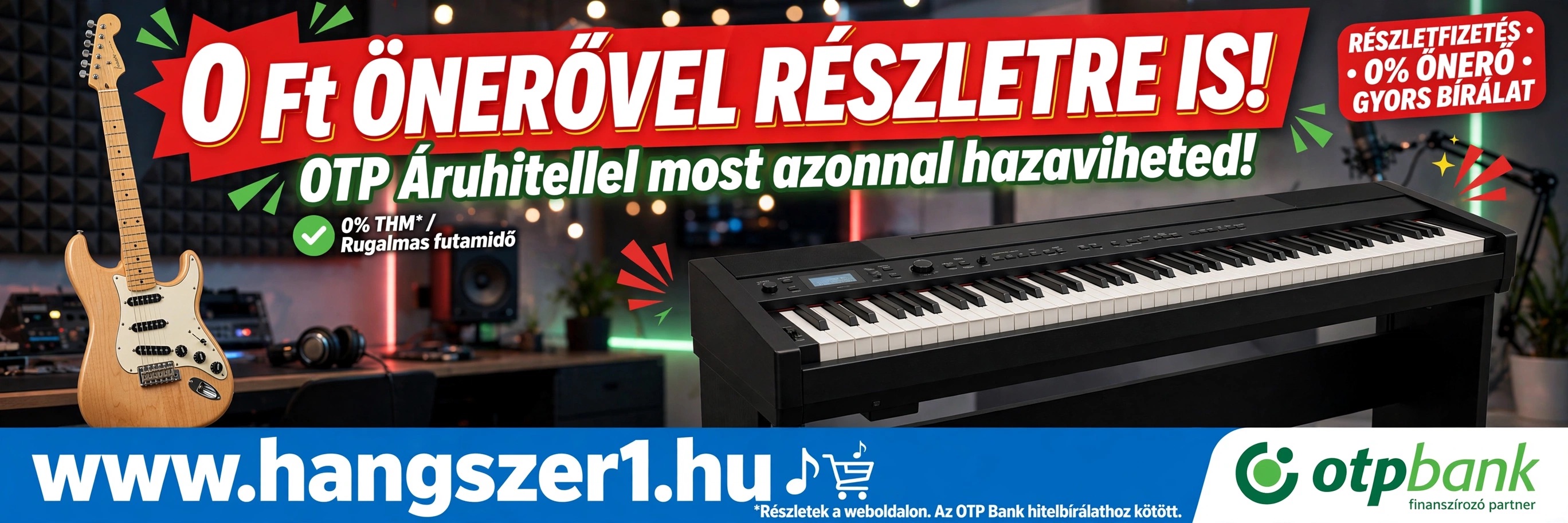 Hangszert hitelre 0Ft önerővel