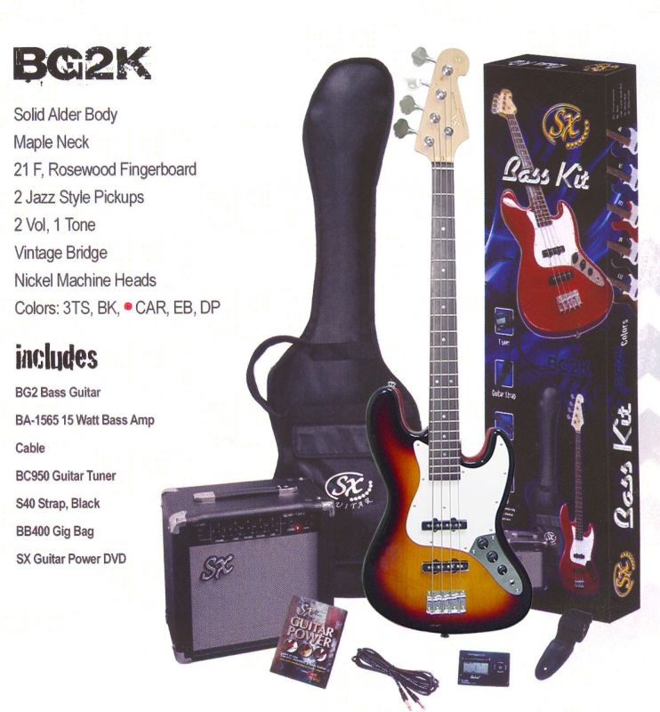 SX BG-2K elektromos basszus gitár szett SX BG-2K elektromos basszus gitár szett
