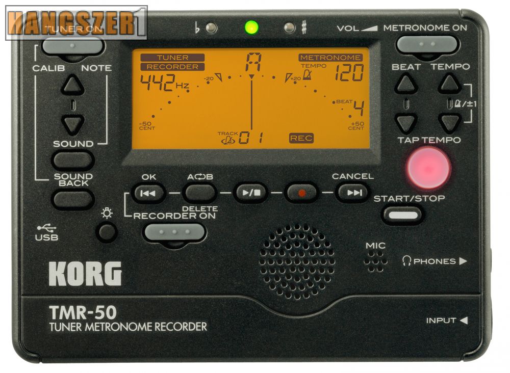 Korg TMR50 BK Digitális hangológép+metronom+felvevő Korg TMR50 BK Digitális hangológép+metronom+felvevő