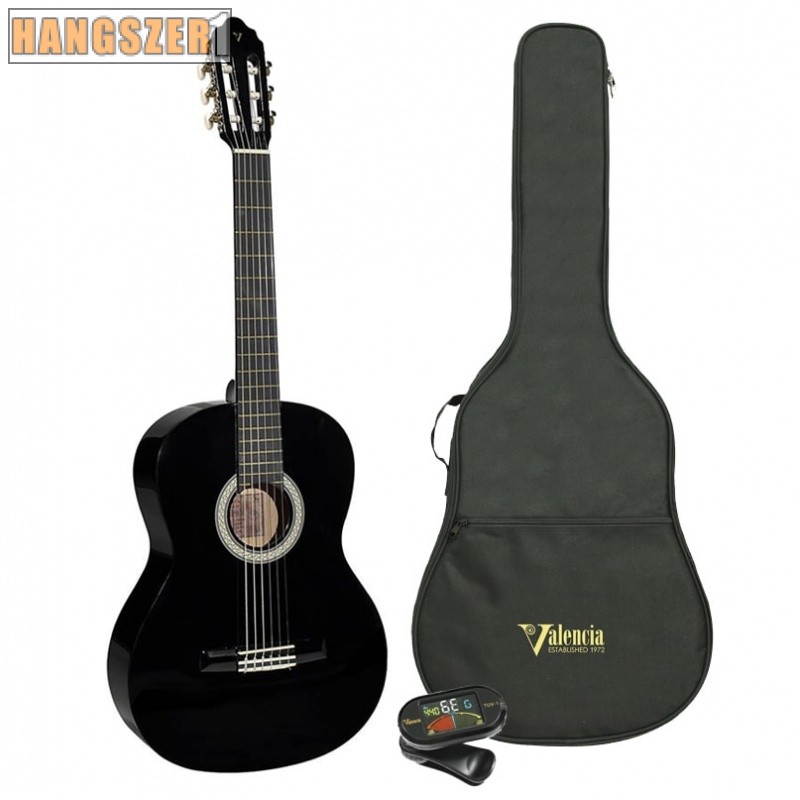Valencia VC-104 K black Klasszikusgitár szett Valencia VC-104 K black Klasszikusgitár szett